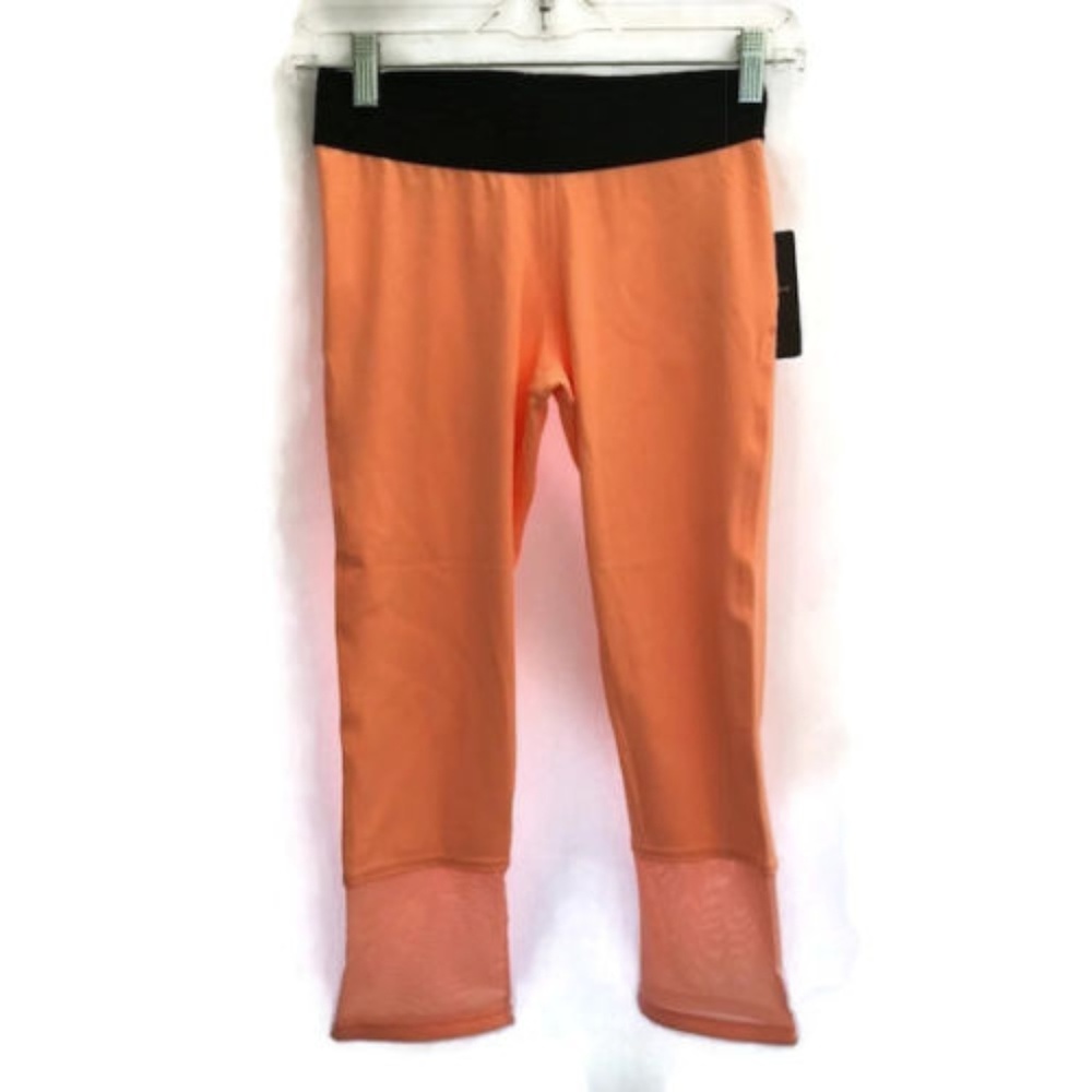 Athleta Womens Capri Elastic Pants Orange Yoga
